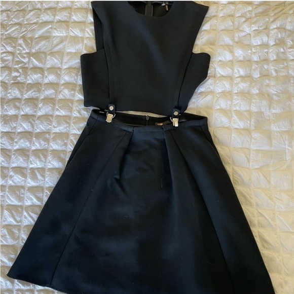 Maje black Ruliet suspender mini dress - Picture 5 of 13